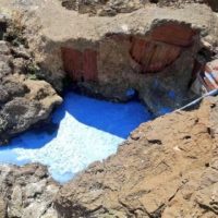Peinture bleue dans la méditerranée
