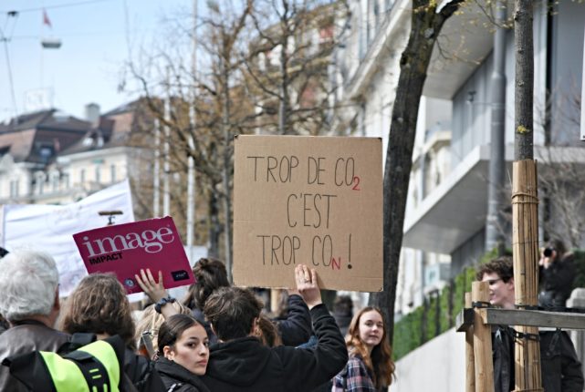 Une grève du climat à Lausanne (avril 2019)