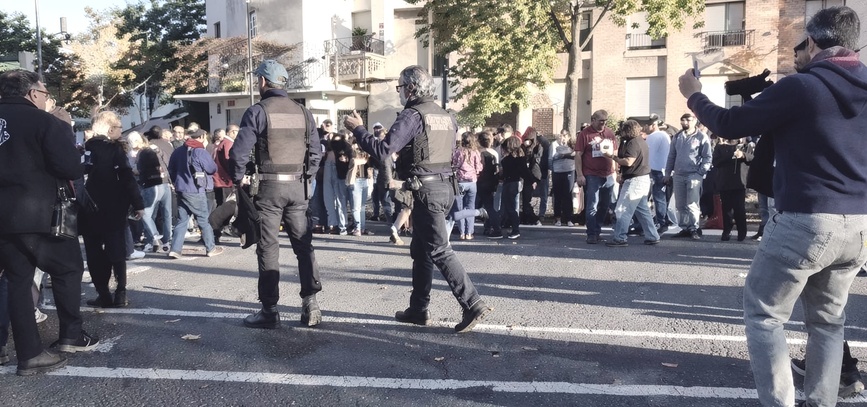 Manifestations lors du blocage des lycées en France.